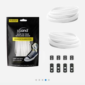 Xpand No Tie Shoelaces in White